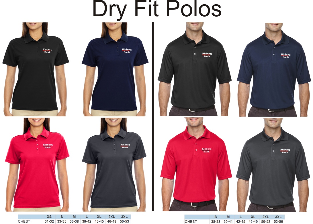 Kleberg Bank DriFit Short Sleeve Polos