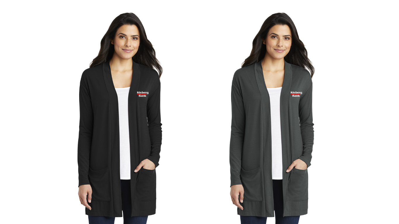 Kleberg Bank Port Authority Ladies Concept Long Pocket Cardigan