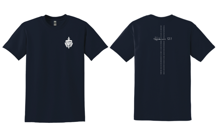 ACA Hebrews 12:1 Cross Tee
